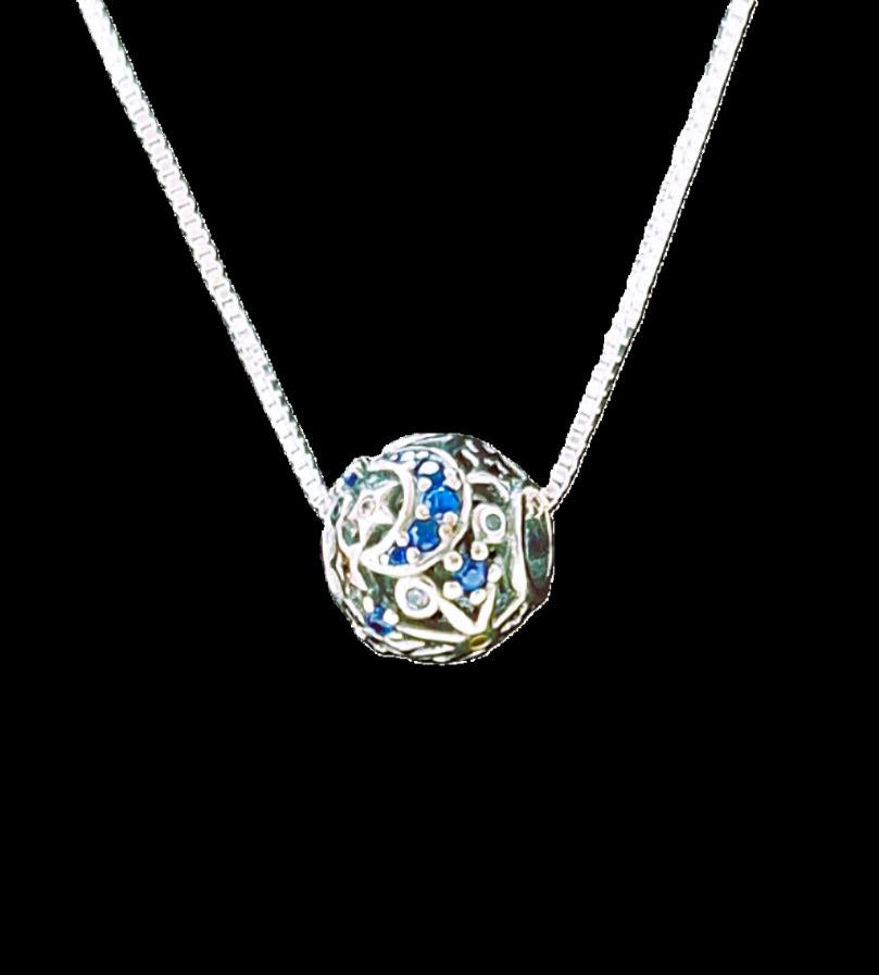 Starry Sky 20" 925 Sterling Silver Necklace N-63