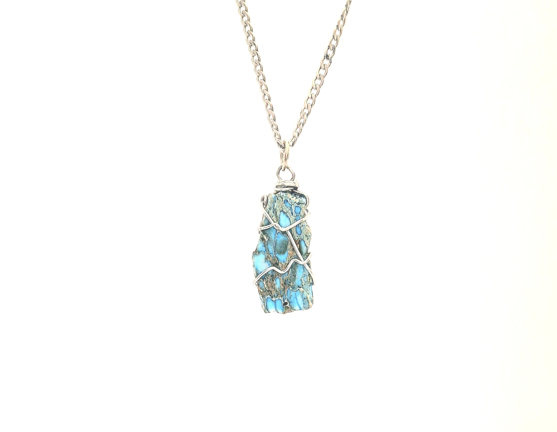 Dyed Imperial Jasper Necklace N-52 - Mae's Studio Jewelry
