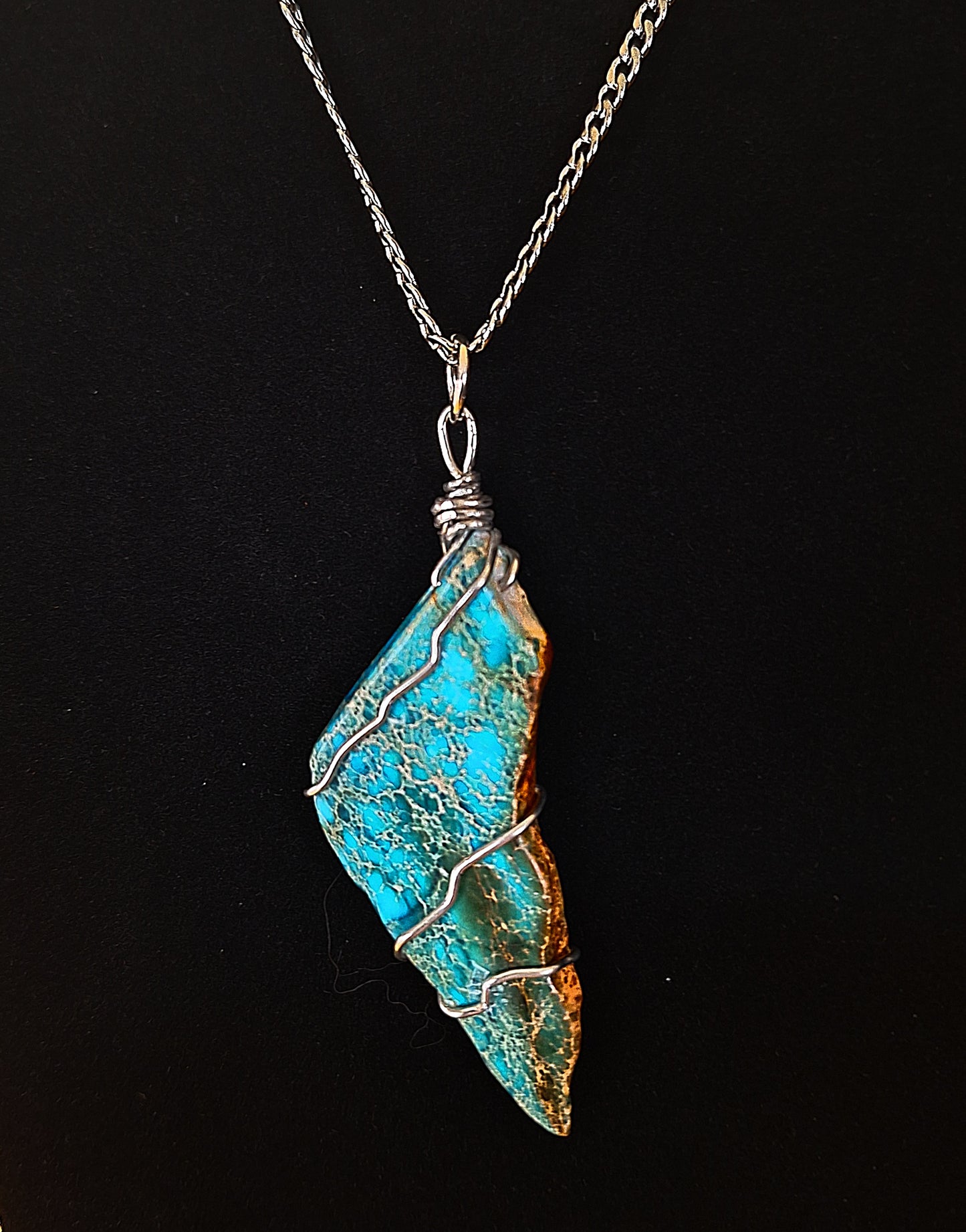 Dyed Imperial Jasper Necklace N-50 - Mae's Studio Jewelry