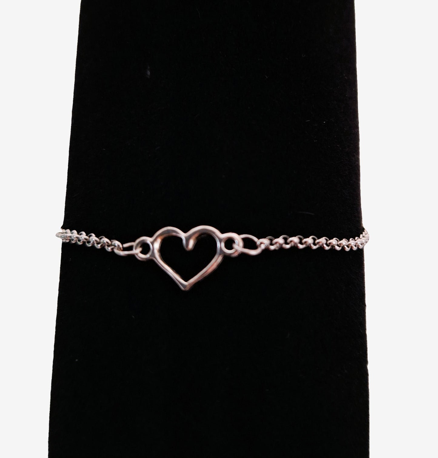 Adjustable Heart Bracelet/Anklet B-28 chain