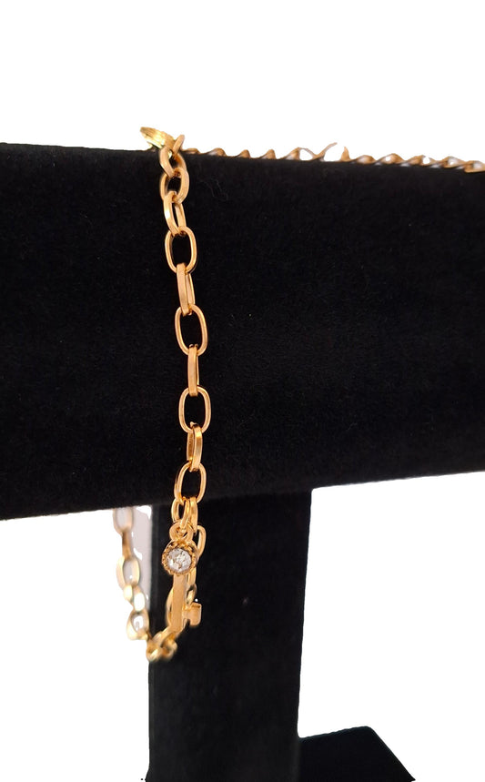 Lock and Key Bracelet B-56 chain