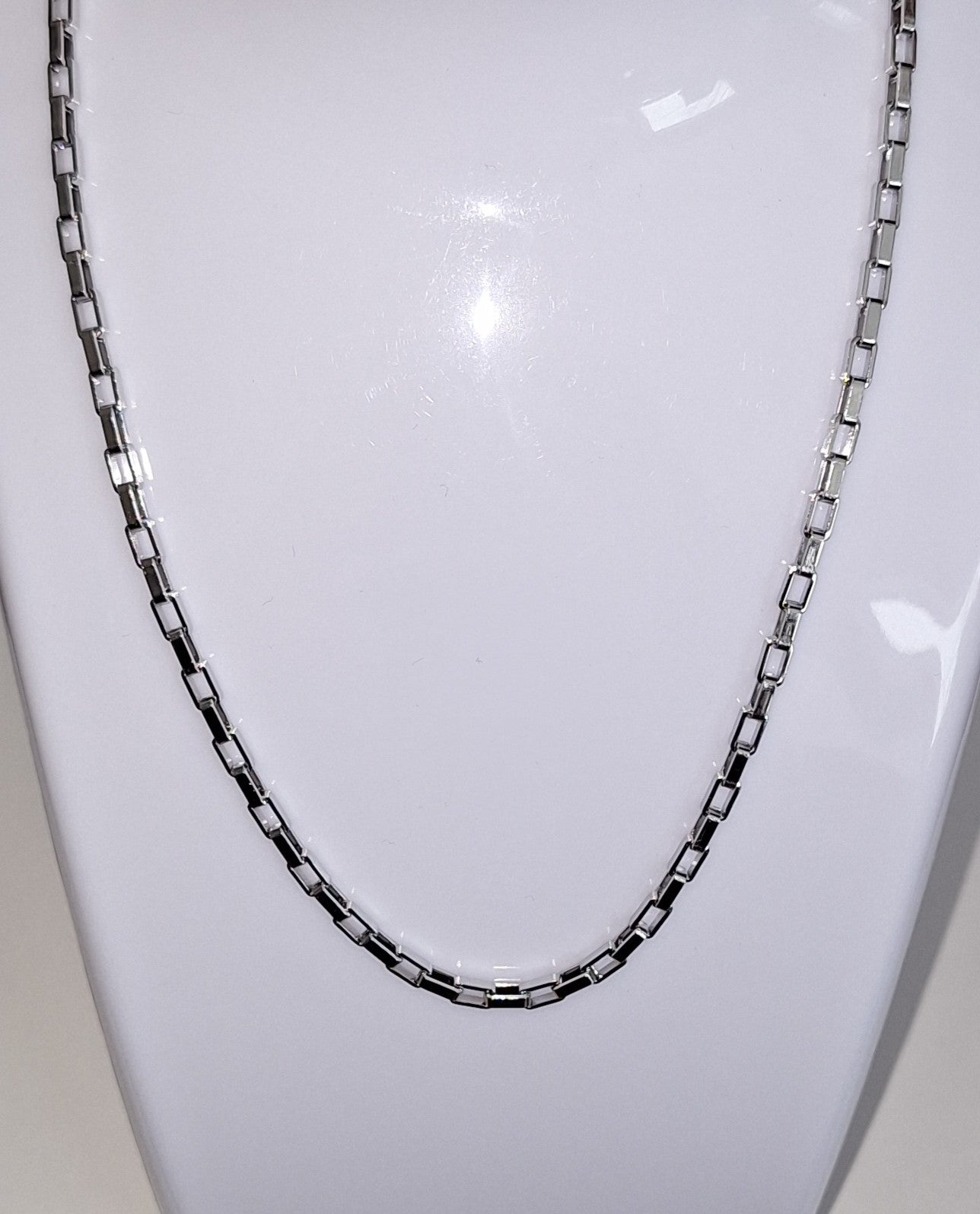 Box Link Titanium Necklace N-45 for men and women 20" - Mae's Studio Jewelry