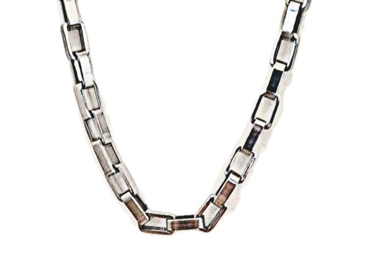 Box Link Titanium Necklace N-45 for men and women 20" - Mae's Studio Jewelry