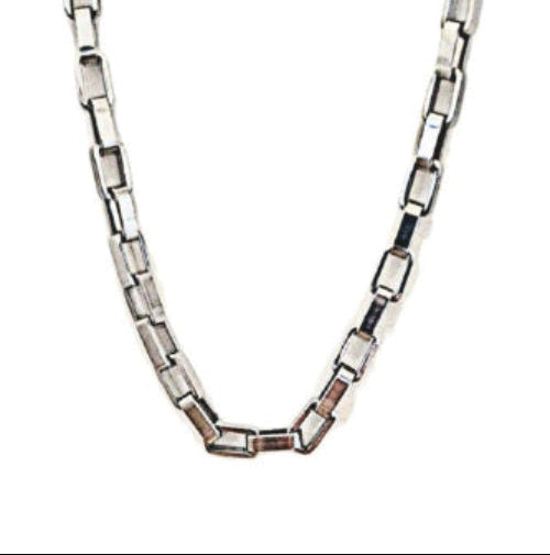 Box Link Titanium Necklace N-45 for men and women 20"