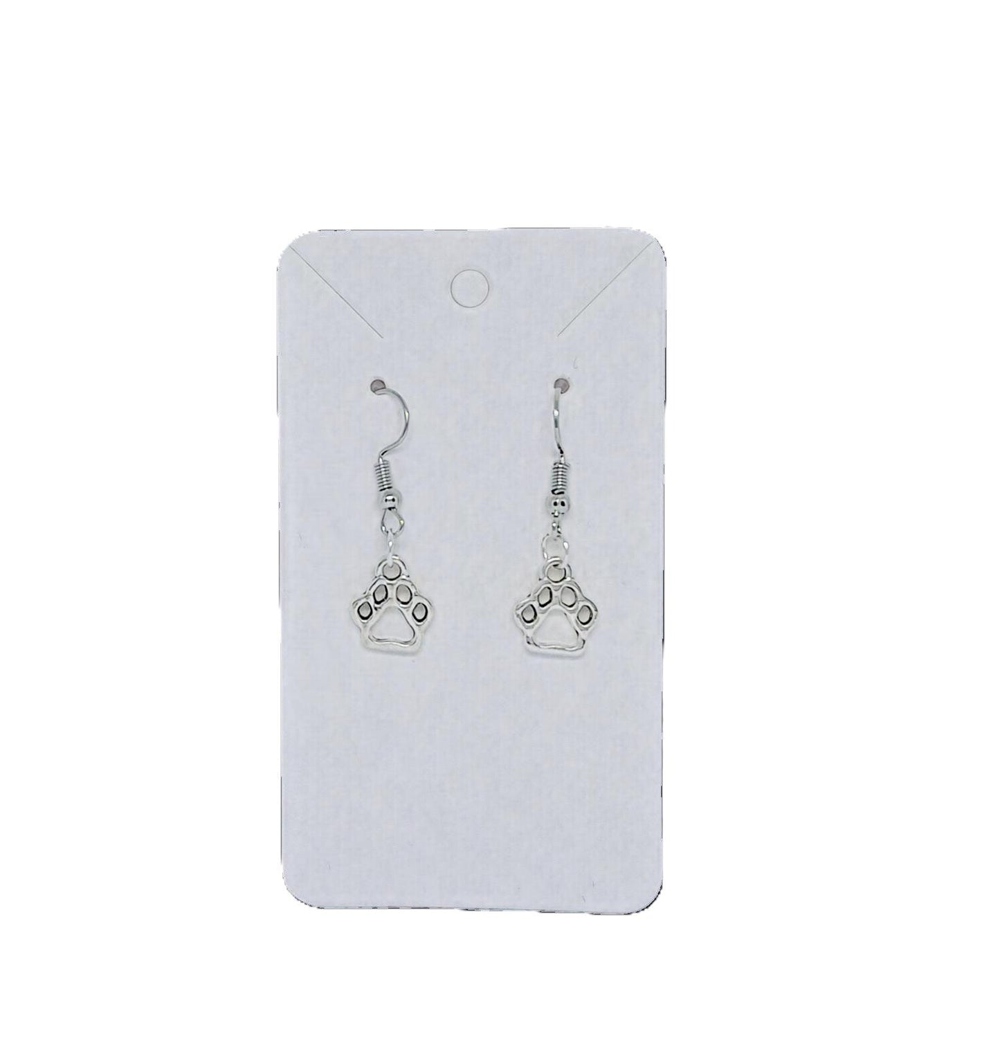 Dog Paw Earrings E-44- .75" Perfect accessory for Dog Lovers - Mae's Studio Jewelry