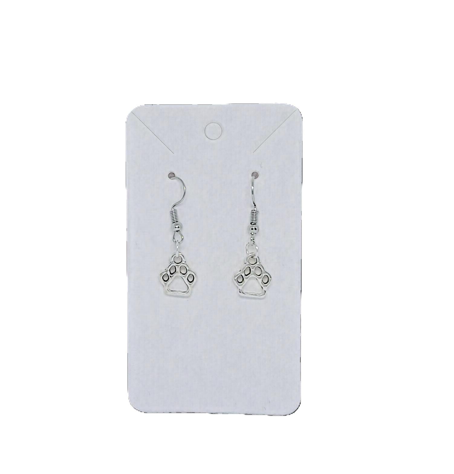 Dog Paw Earrings E-44- .75" Perfect accessory for Dog Lovers - Mae's Studio Jewelry