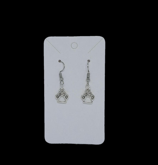 Dog Paw Earrings E-44- .75" Perfect accessory for Dog Lovers - Mae's Studio Jewelry