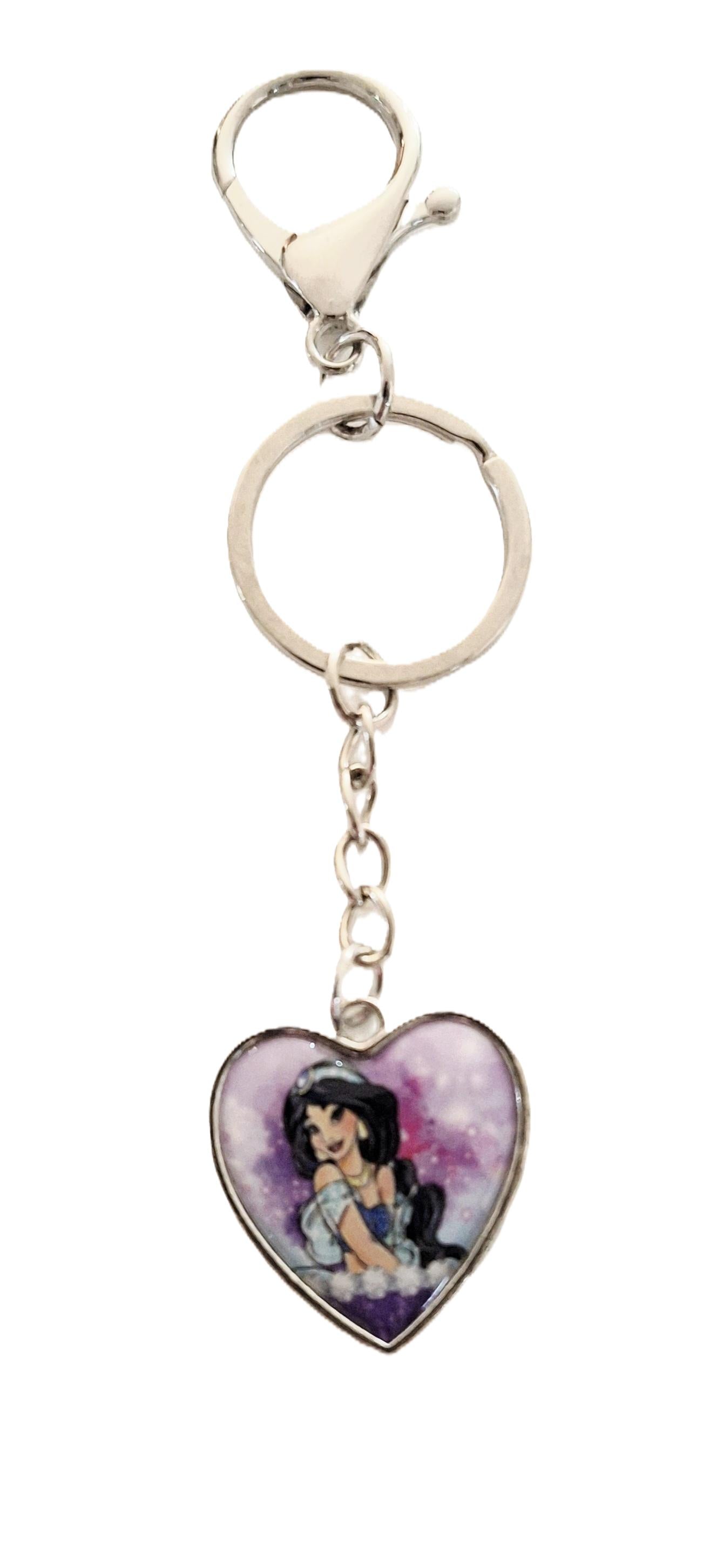 Jasmine: "Jasmine Disney princess keychain - Aladdin character"