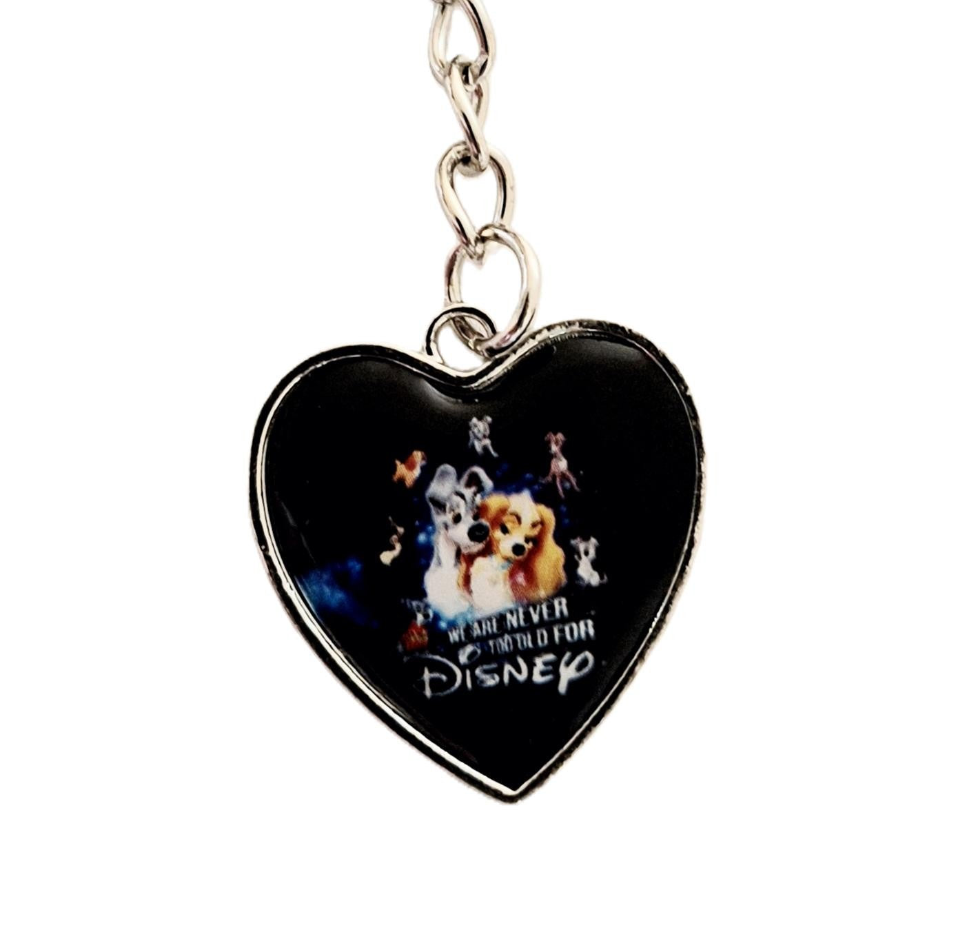 Lady and the Tramp: "Lady and the Tramp Disney keychain - romantic dog duo"