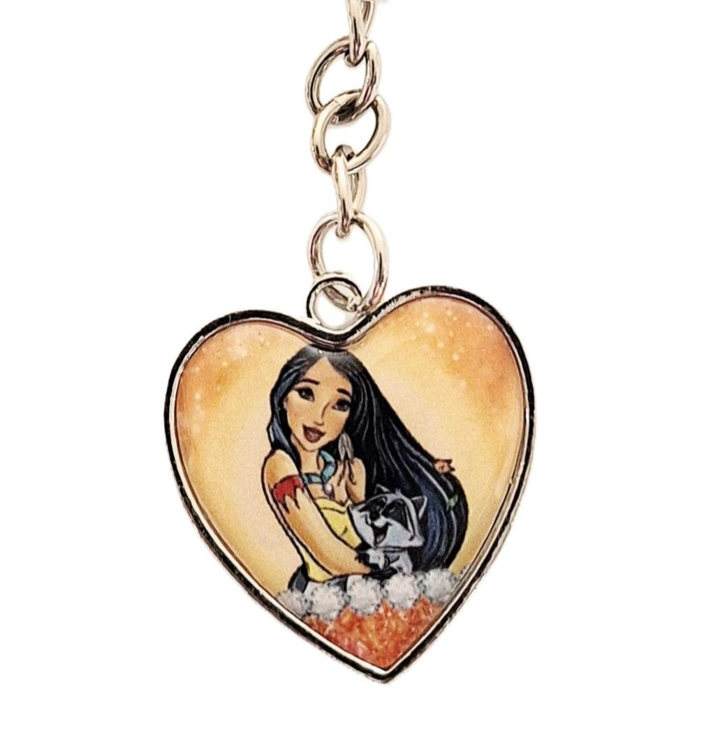 Pocahontas-"Pocahontas Disney princess keychain - character accessory"