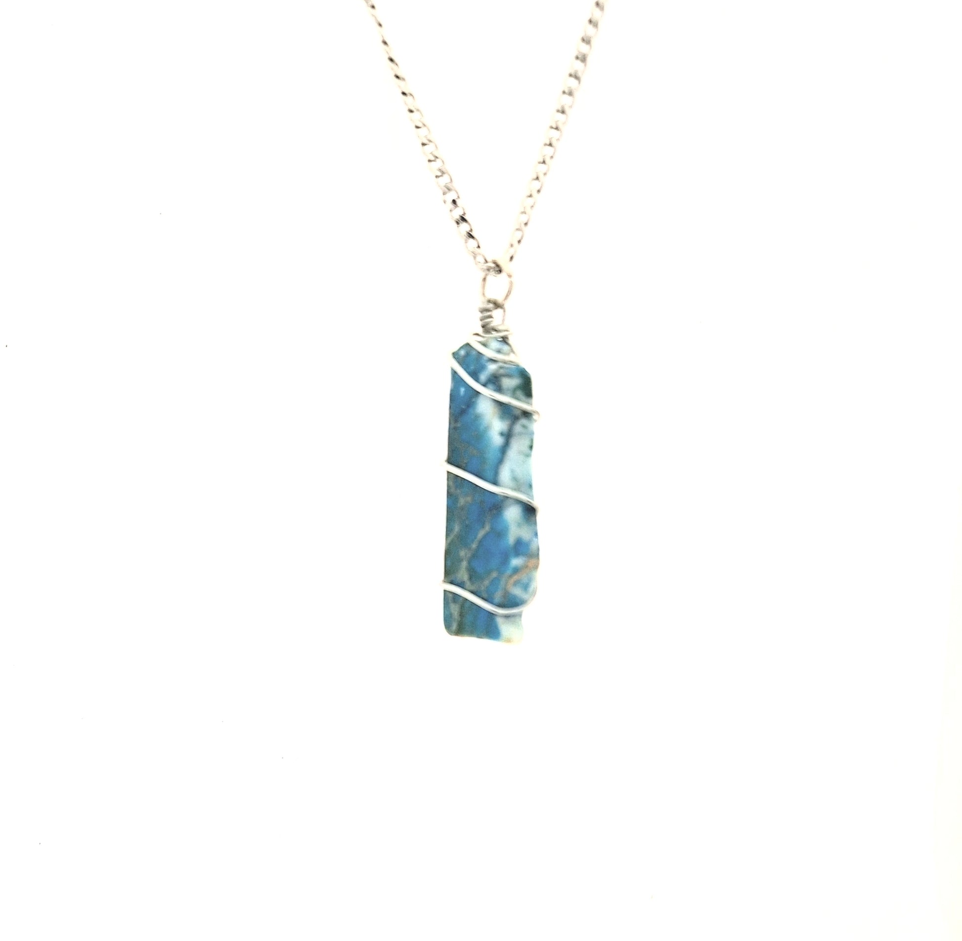Dyed Imperial Jasper Necklace N-47 - Mae's Studio Jewelry