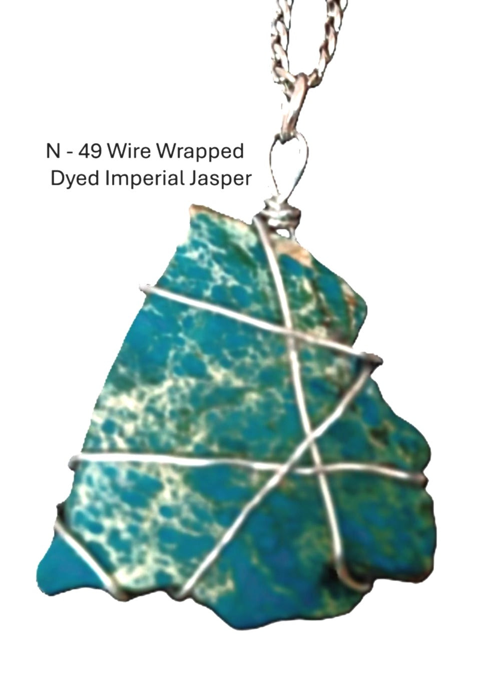 Dyed Imperial Jasper Necklace N-49 - Mae's Studio Jewelry